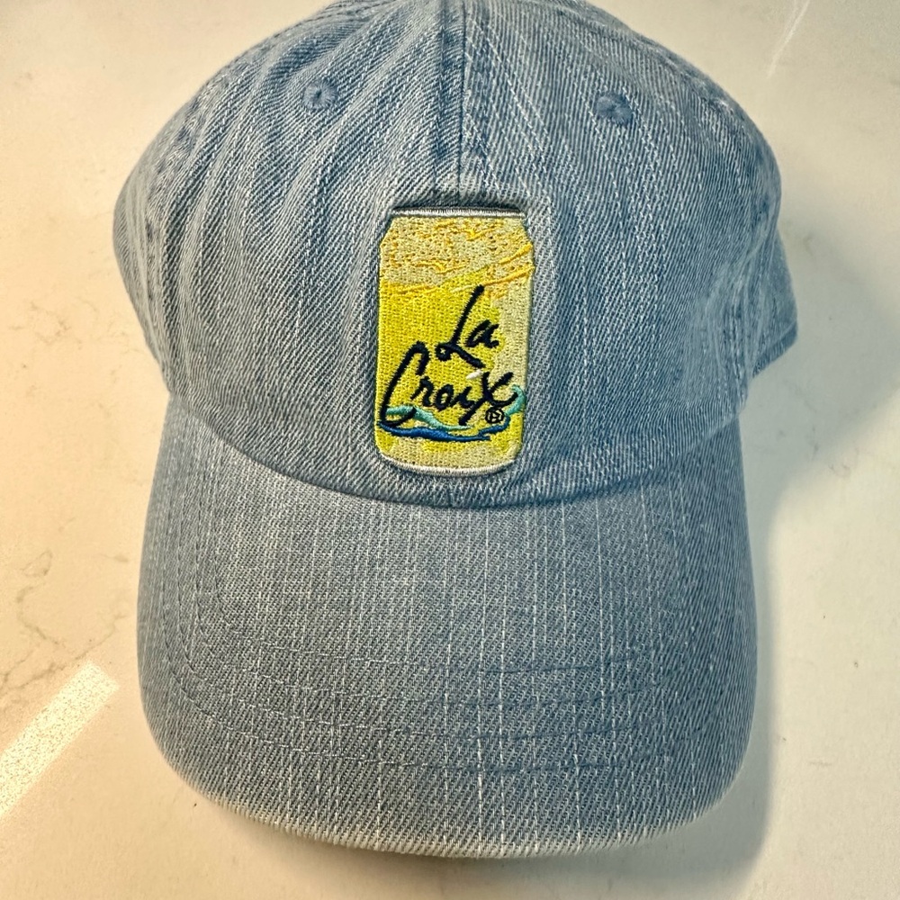 Blue Denim Cap with Yellow La Croix Patch